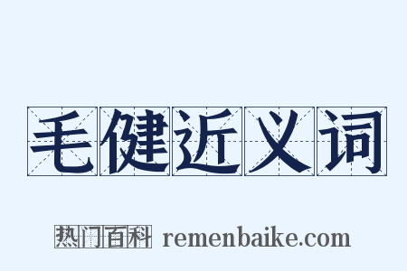 毛健近义词是什么意思的图片